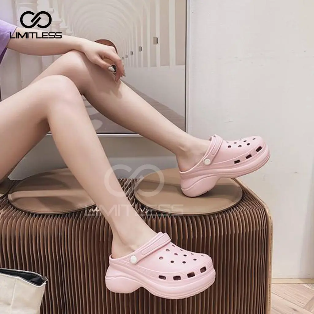 Limitless Sandal Wanita Fuji Slop Wedges Sendal Cewek Selop Kekinian Casual Eva Empuk Tali Belakang Anti Slip Karet sandal  baim  raksasa sendal  kodok