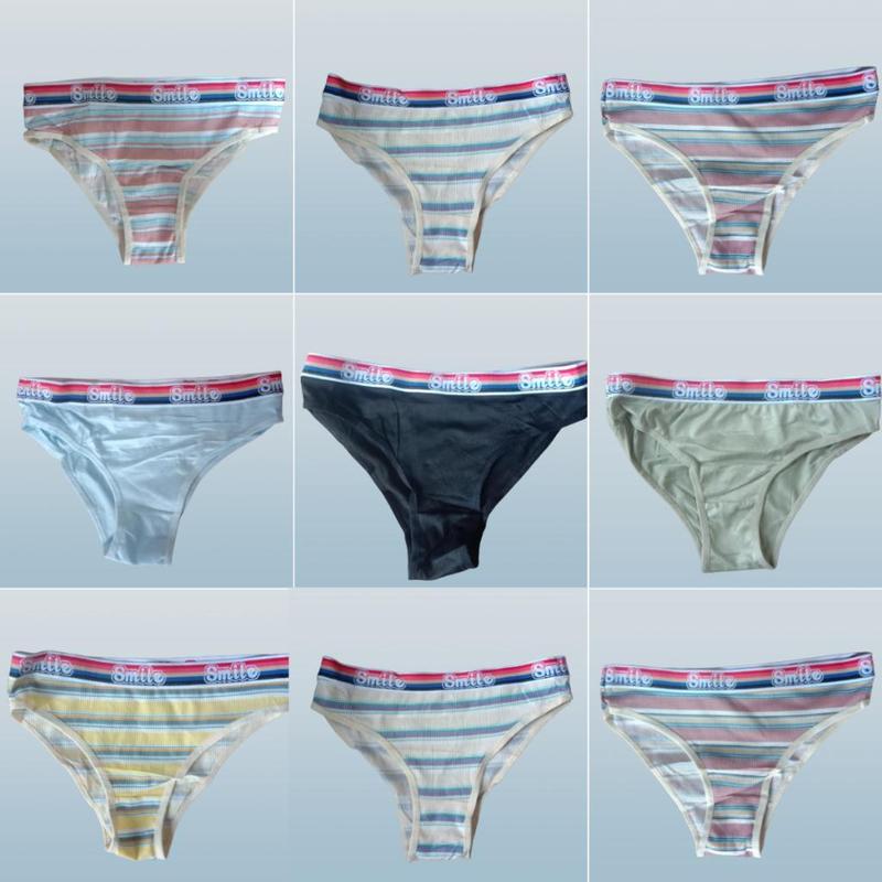Celana Dalam Wanita Katun Model Garis Rainbow Women Cotton Panty 2106 0