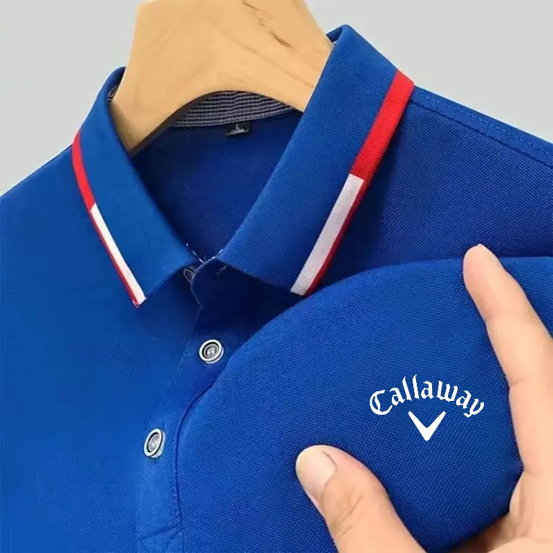 Embroidery Callaway Men's Breathable Polo Shirt Summer New Business Leisure High Quality Lapel Anti-shrink Polo Shirt for Men Menswear Top Lingerie Short Sleeve