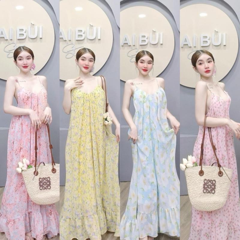 D266 - Đầm 2S Maxi Voan Hoa Mai Bùi Store ( FORM V1 NHỎ)