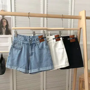 【Jeans.cewek】celana jeans Pendek wanita korean style high waist 3 4 celana denim cewek kulot jeans casual