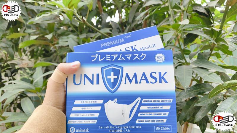 Product Introduction of Hộp 50c Khẩu Trang 3D Kháng Khuẩn UNI MASK Quai Co Dãn 4 Chiều.Rộng Rãi Thoáng Khí,Lọc Mùi,Lọc Bụi Bẩn 22