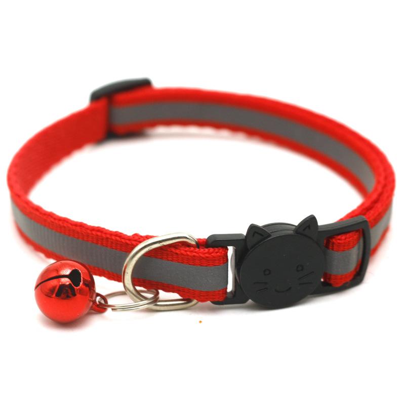 Product Introduction of Safety Buckle Detachable Reflective with Bell Cute Pet Products Colorful Nylon Collars Accessories Necklace Cat Dog Bell Collar 19