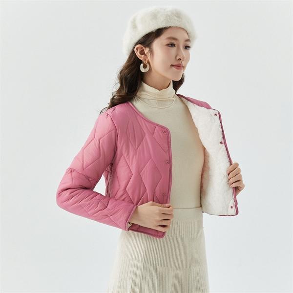 Áo phao nữ siêu nhẹ dáng lửng trẻ trung mềm mại ấm áp mặc thu đông, áo phao croptop trần bông, áo phao ngắn lông cừu mã VAA0540