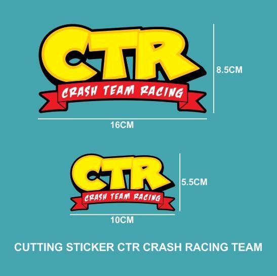 Ctr Sticker Jual Cutting Sticker CTR Crash Racing Team Stiker Game Motor Mobil DLL ...