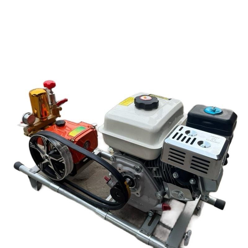 Bộ máy phun xịt thuốc sâu chạy:Đầu nén 1.5-2hp Piston sứ . Động cơ xăng GX200 6.5HP.
