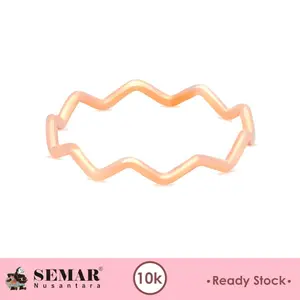 Cincin Emas Ocean Wave Korea Style Gold 10K Semar Nusantara