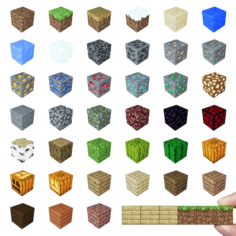 Mô hình lắp ráp minecraft block nam châm ngẫu nhiên