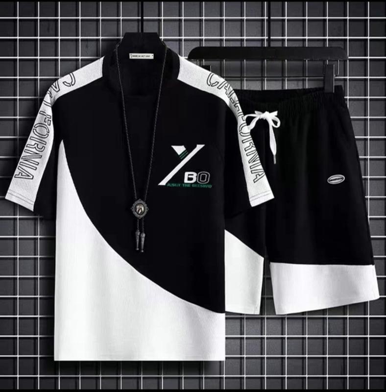 Bộ YBO Cộc Tay (1)Mùa Hè Nam Nữ Royal Chất Xốp Mềm Co Giãn nhẹ  Bộ quần áo tay ngắn thời trang Menswear Polo Có Cổ Ngắn Tay set  nam Shirt Shirt 0