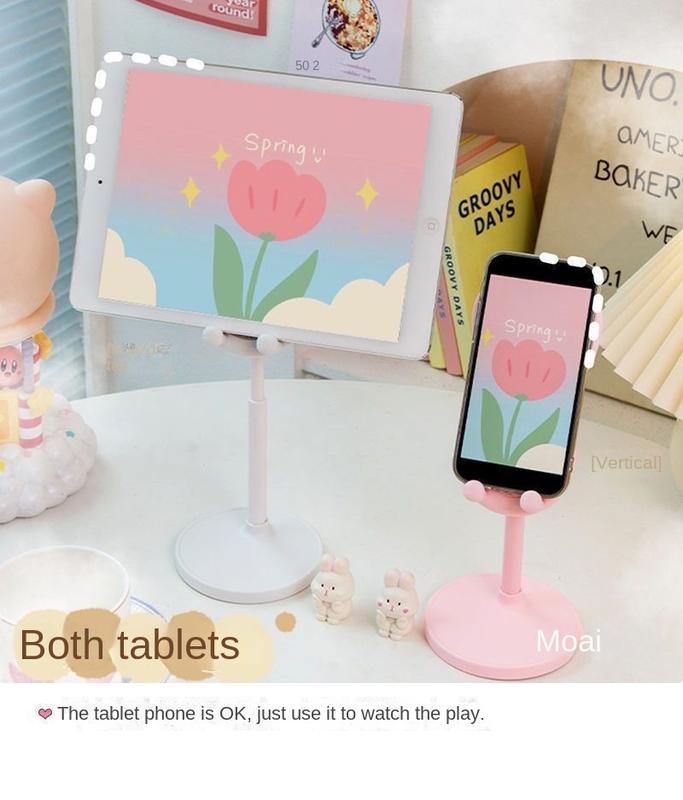 Product Introduction of Adorable Rabbit Mobile Phone Bracket Adjustable Desktop Super Stable Lazy Bracket Binge-Watching Tool Accessories Cellphone Smartphone Stand Mount 4