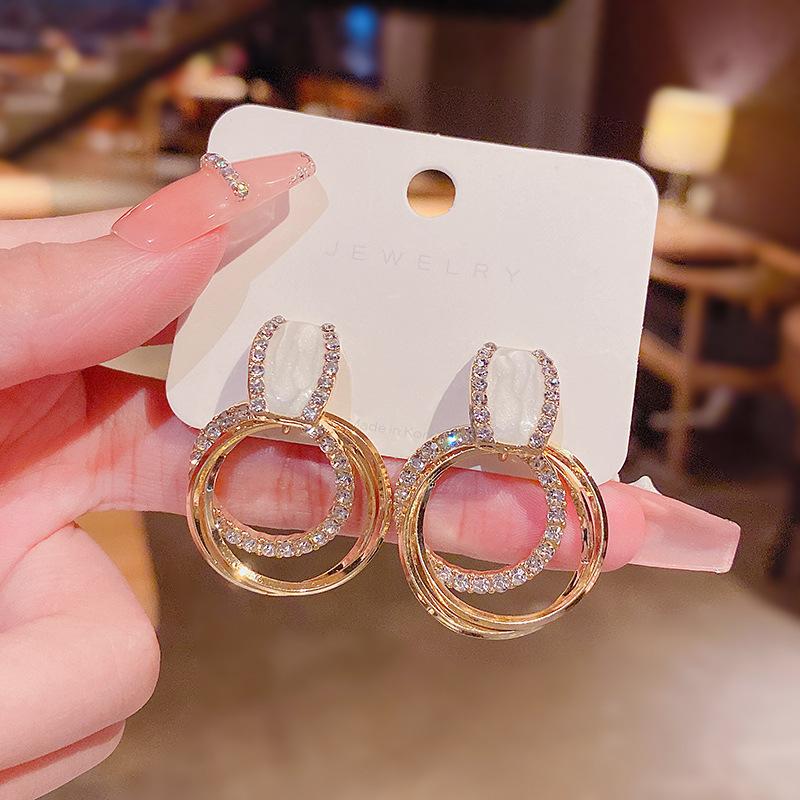 Product Introduction of Sterling Silver Needle Internet Celebrity Live Broadcast Hot-Sale Earrings Stall Supplies for Night Market All-Match Fashion Earrings Ear Rings Wholesale 5