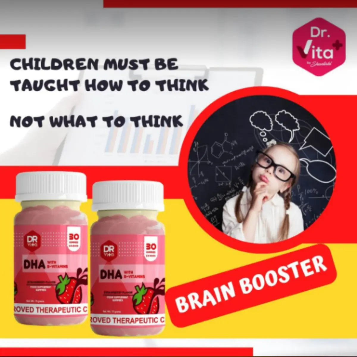 Dr. Vita DHA For Kids 2-12 yrs. old with B-Vitamins (1 bottle) Supplement  Healthcare glutathione gummies - TikTok Shop Philippines