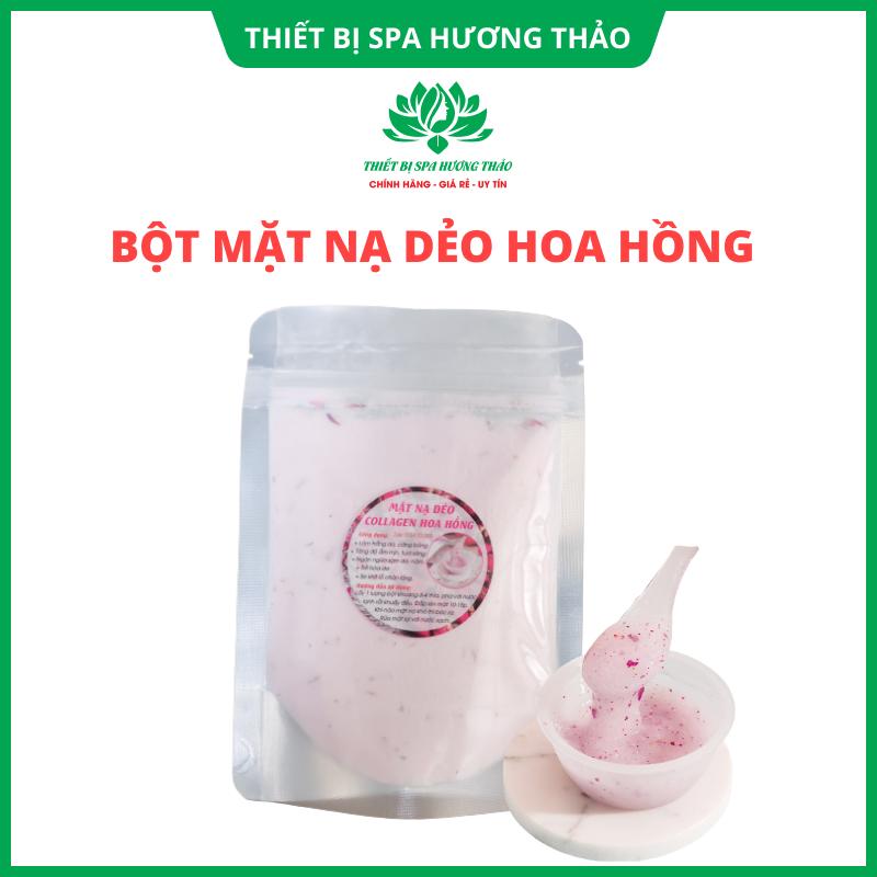 Mặt nạ dẻo hoa hồng collagen có cánh, đắp mặt tại nhà, cho spa