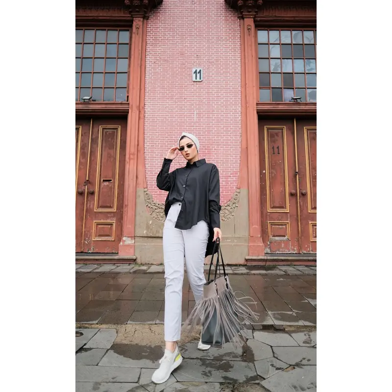 Bella Pants / Basic Pants  CKL.LOOKS GRADE B semi twill simple  celana 1