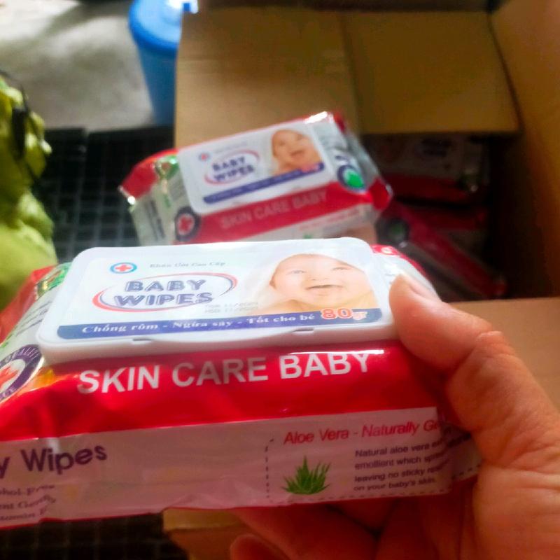 20 gói khăn ướt baby WIPES 80g- mùi dịu nhẹ cho bé Voi 2