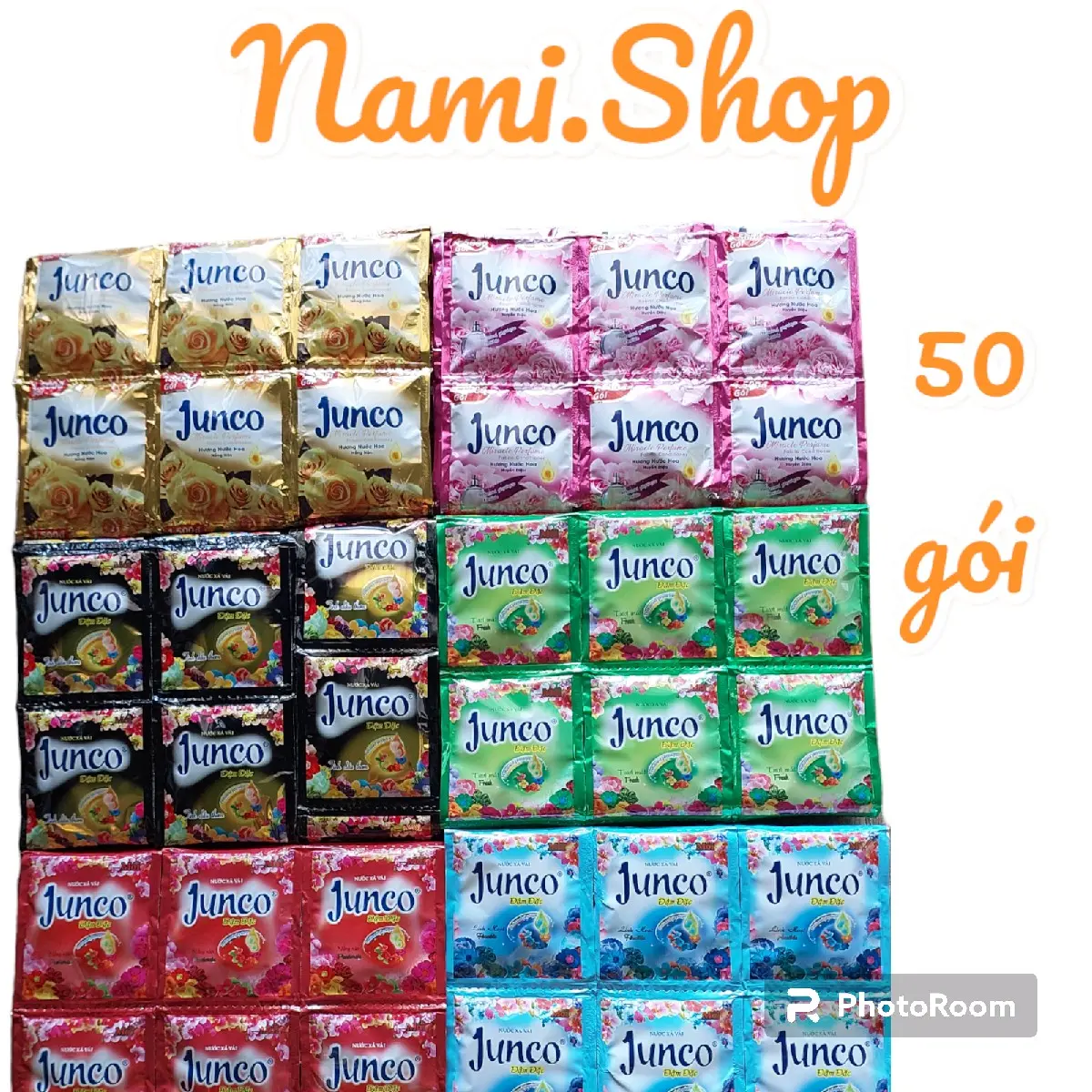 Combo 5 dây xả vải junco 50 goi 5 màu siêu rẻ Làm Sạch