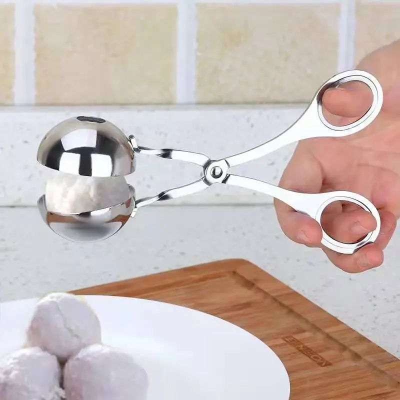 Muỗng kẹp làm thịt viên bằng thép không gỉ size lớn và vừa chuyên dụng cho nhà bếp 2