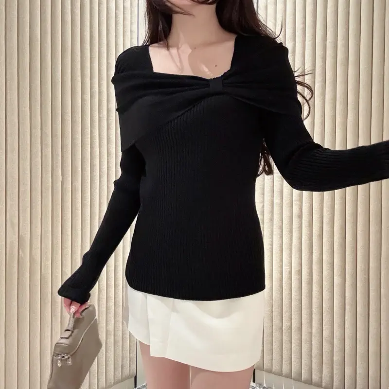 [LUXE.DLABEL] - G61 TOP [ Atasan wanita  Atasan rajut lengan panjang rajut Kaos wanita Vest wanita Atasan Wanita Atasan Halter tank wanita top Croptop Croptee Atasan perempuan 8