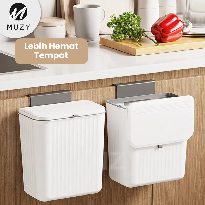 Muzy Tempat Sampah Gantung Tong Sampah Dapur Tempat Sampah Kamar Mandi Tong Sampah Plastik HSB640 5