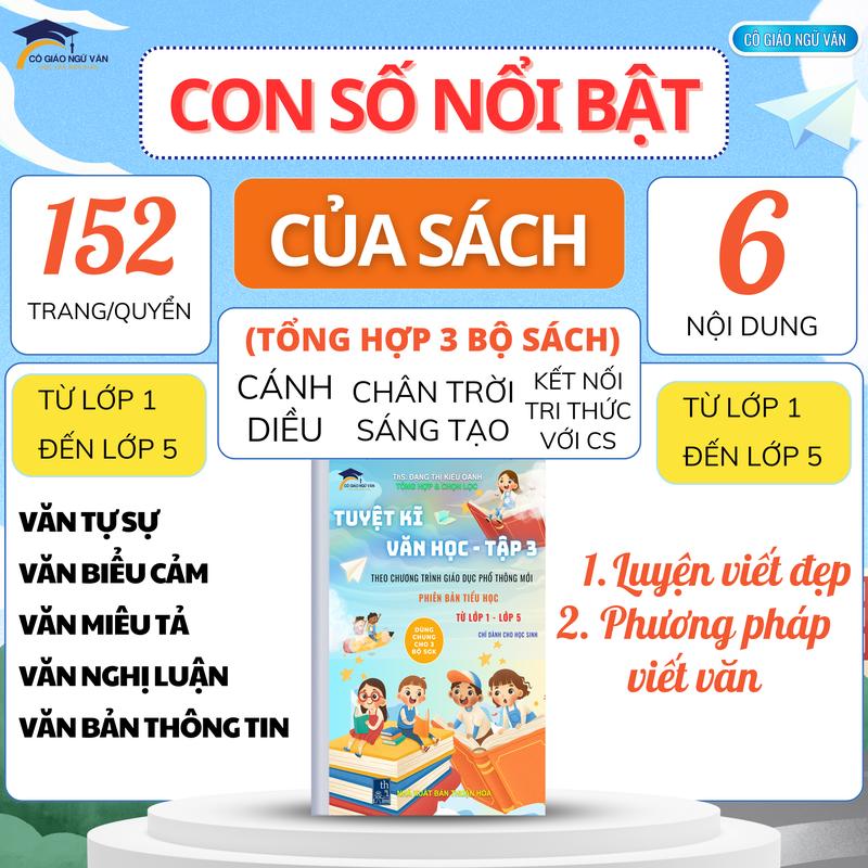 [PHIÊN BẢN TIỂU HỌC] SÁCH TUYỆT KĨ VĂN HỌC DÙNG TỪ LỚP 1 ĐẾN 5 - CHUNG 3 BỘ CHÂN TRỜI, CÁNH DIỀU, KẾT NỐI 1