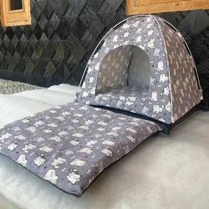 kandang tenda tempat tidur bonus bantal kucing