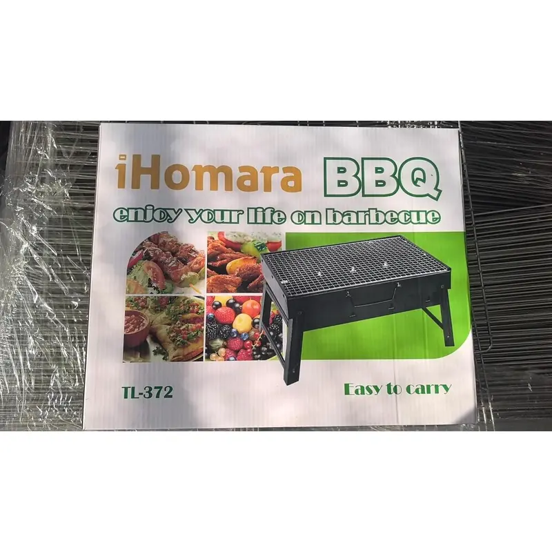 BBQ Barbecue Grill, Portable Foldable Charcoal Grill for Outdoor, Stainless Steel BBQ Tabletop Smoker for Picnic, Garden, Terrace, Camping, Travel, Hiking 7