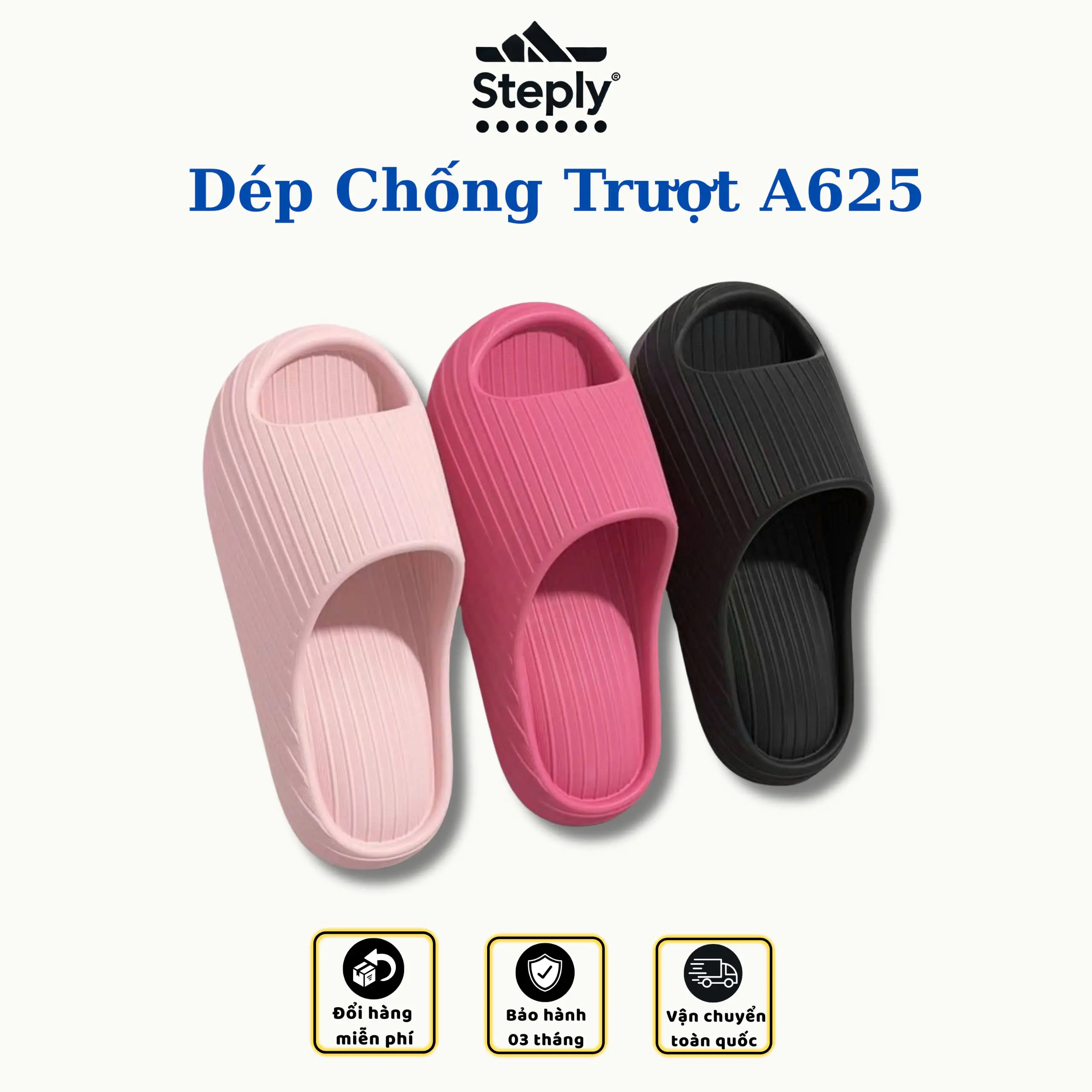 Dép Mùa Hè Nam Nữ Steply Trong Nhà Eva Cao Đáy Mềm Dép Mở Mũi Dép A625