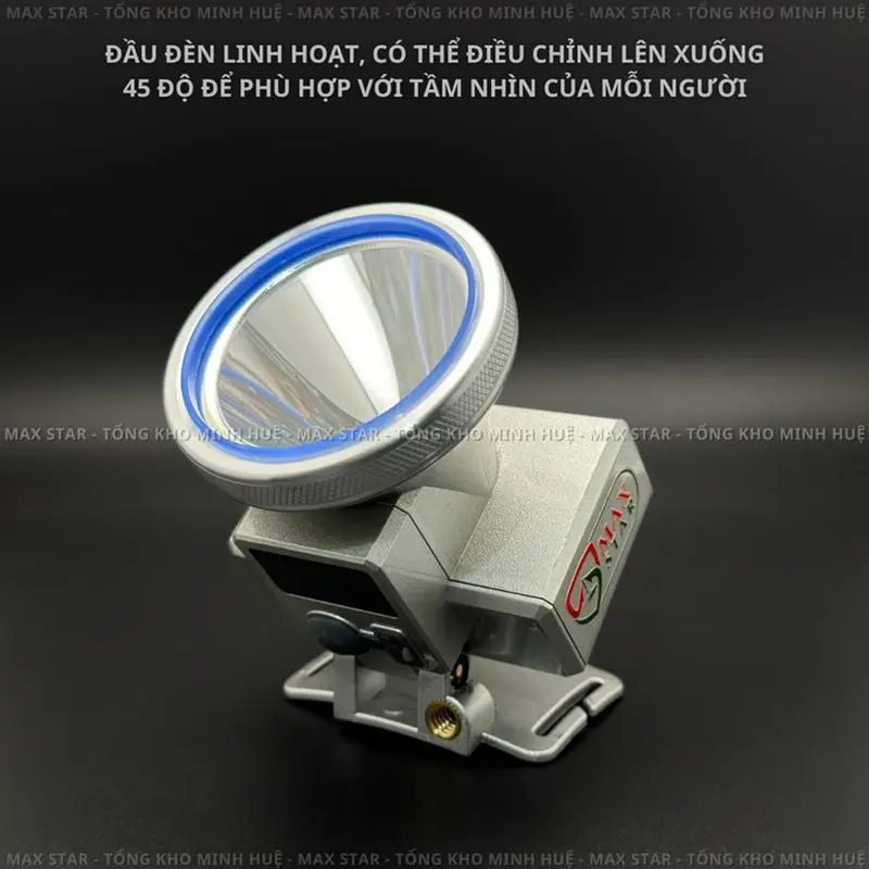 Đèn pin đội đầu siêu sáng chất lượng cao, chống nước, thời gian soi sáng lên tới 60 giờ tối đa cho mỗi lần sạc. Sử dụng chân cáp sạc TYPE-C cao cấp 8