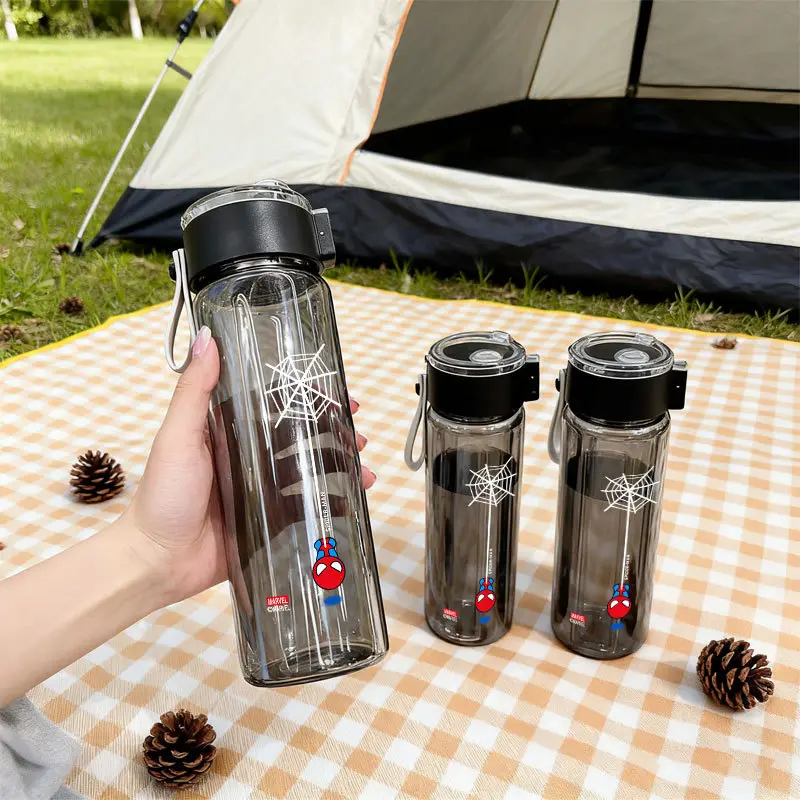 [SHE LASH MOU] B-02 Botol Minum  800ml Bening Transparan / Botol Air Minum Anak Sekolah Sedotan Anti Bocor