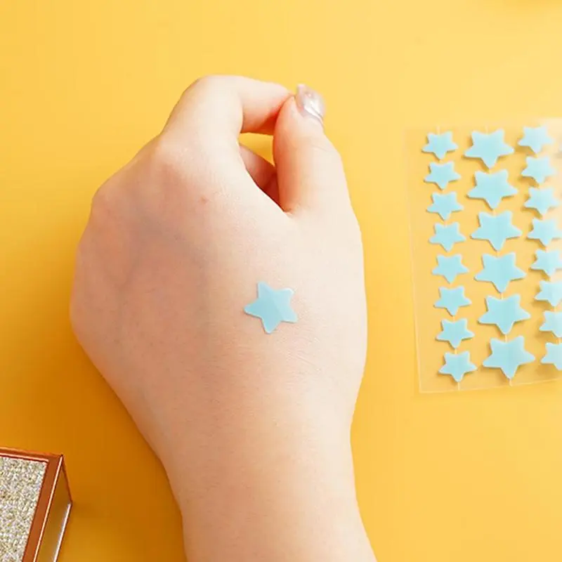 Cute Colorful Acne Patch Heart Star Pink Green Purple Blue Sticker Jerawat Pimple Patch Repair Skin Acne Pimple Master Patch Stiker Penyerap Jerawat 1