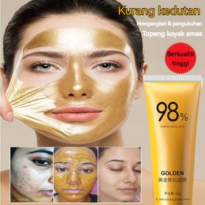 Topeng koyak emas sesuai untuk lelaki dan wanita, topeng pembersih untuk menghilangkan bintik hitam, jerawat, mengecilkan pori-pori, membersihkan secara mendalam, anti-kedut Gold peel golden mask to remove blackheads and acne Kulit Face Wajah