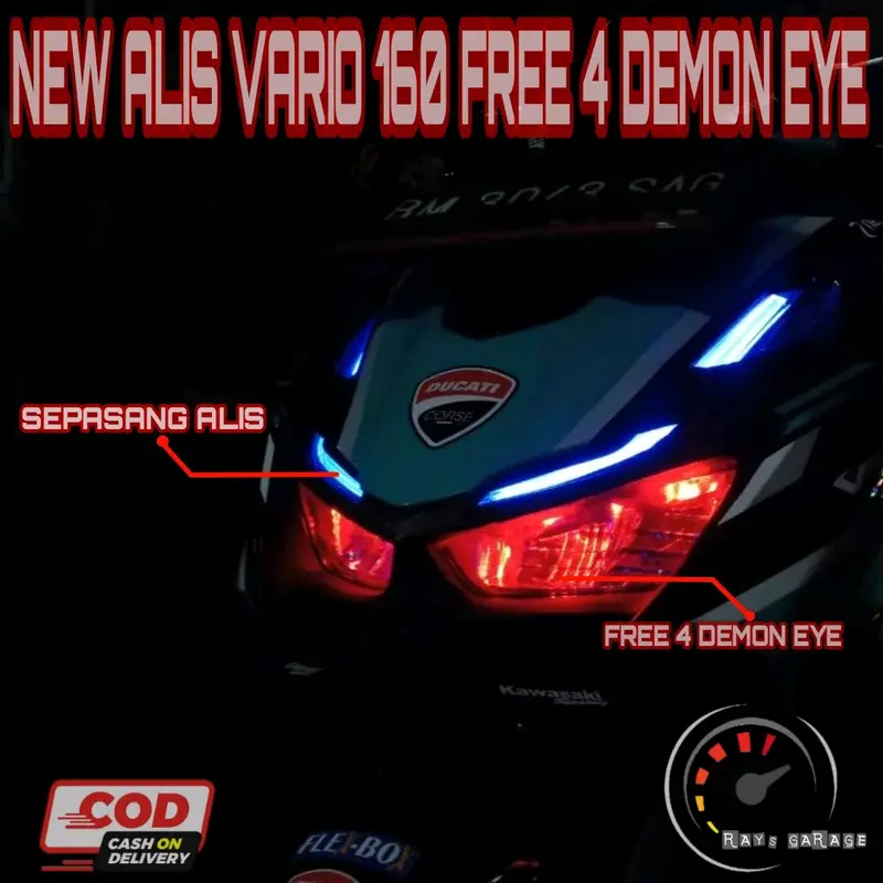 Paket Hemat Lampu Alis New Vario 160 Tanpa Bintik-Bintik Terang Motorcycle 4