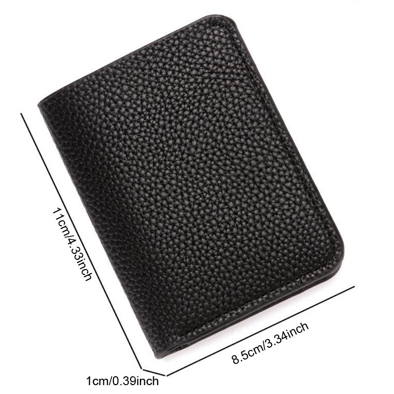 Product Introduction of Fashion Soft Men Wallet Pu Leather Lychee Pattern Mini Coin Purse Driver's License Card Holder 0