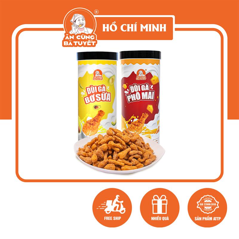 Combo BẤT KHẢ KHÁNG CỰ : Đùi Gà Phô Mai + Đùi Gà Bơ Sữa KL+Tặng 3 Bò kobe  - Đồ Ăn Vặt Snack Ăn Cùng Bà Tuyết  Đồ ăn vặt Việt Nam Food Thức Ăn