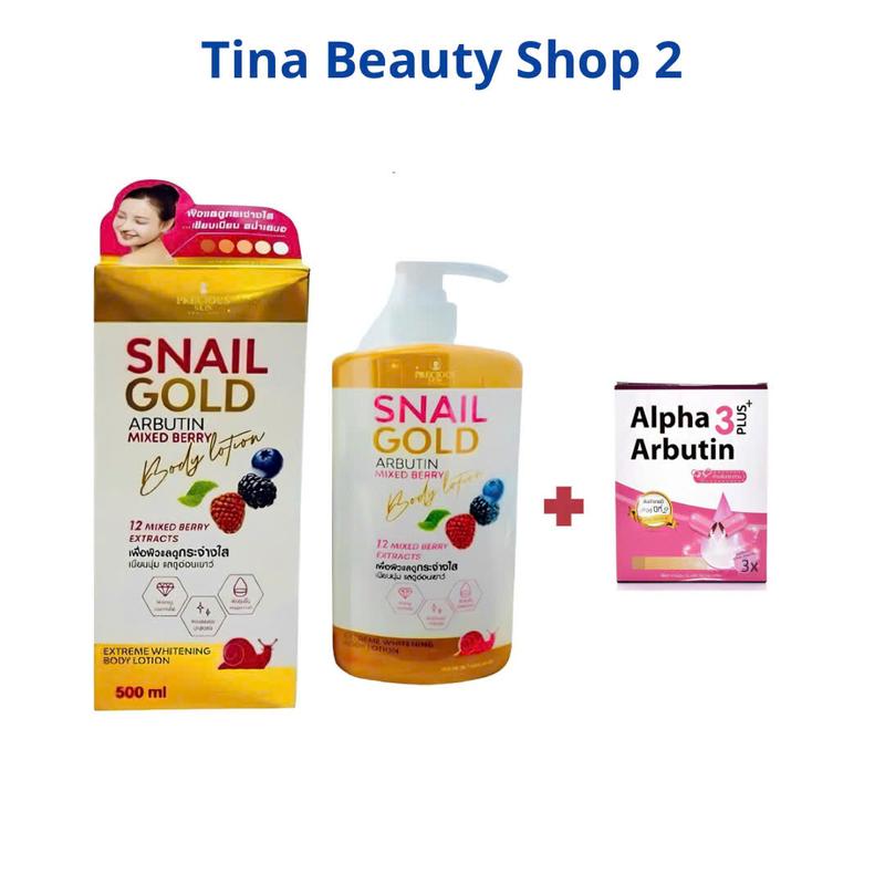  Body Snail Gold Arbutin Mixes Berry Sữa Dưỡng Thể Thái Lan 500ml 