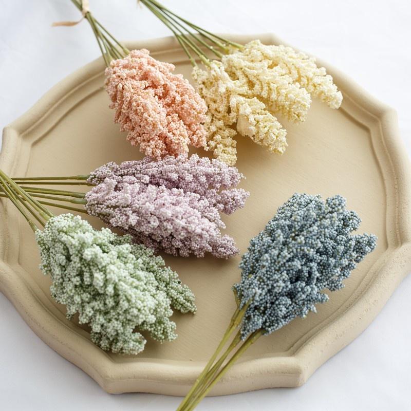Product Introduction of 6pcs/set Grain Artificial Party Wedding Bouquets Touch Real Fake wer Plant Home Decor 10