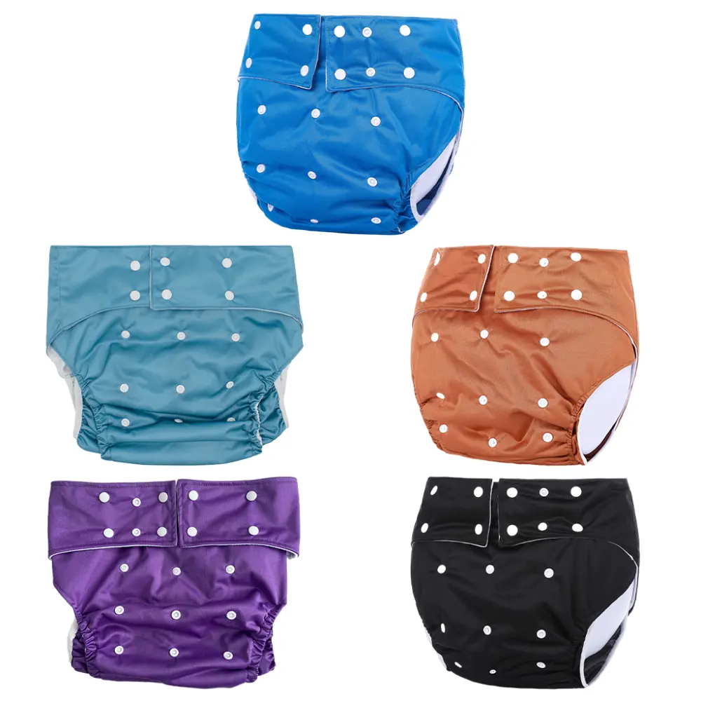 Adjustable Adult Diaper for Incontinence Washable Leakfree Easy to Dry Waterproof Reusable Pants Undewear for Old People Disabled Odor Free