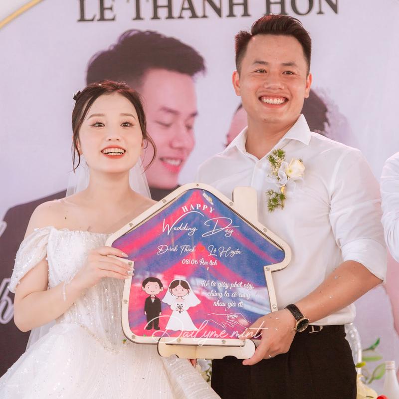 Tranh Rót Cát Ngày Cưới Hình Ngôi Nhà Nấm Theo Mẫu Có Sẵn - Dailymemint 1