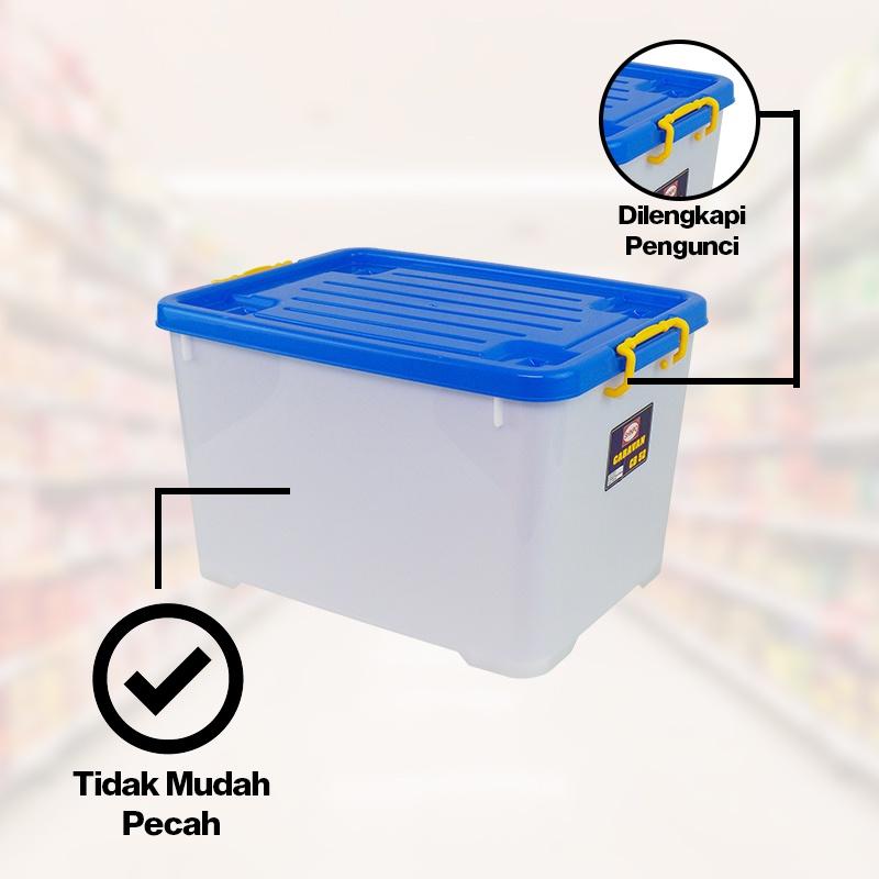 Shinpo Kontainer Plastik Dengan Roda Caravan Container Box Kotak Penyimpanan Spo-Sip-142-Cb-52 5