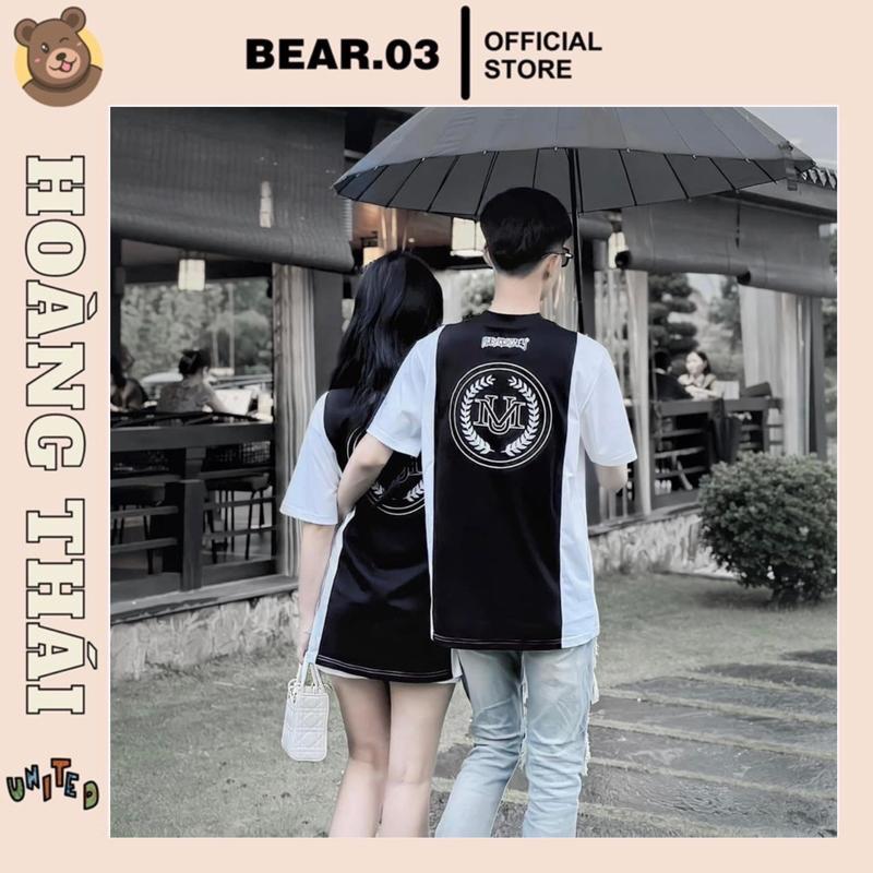  ÁO THUN AN THUYÊN - ĐEN TRẮNG NAM NỮ Menswear Cổ Tròn 