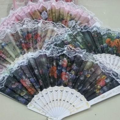 50pcs KIPAS SPANYOL PUTIH TANPA KEMASAN  BONUS KARTU UCAPAN TERIMA KASIH 0