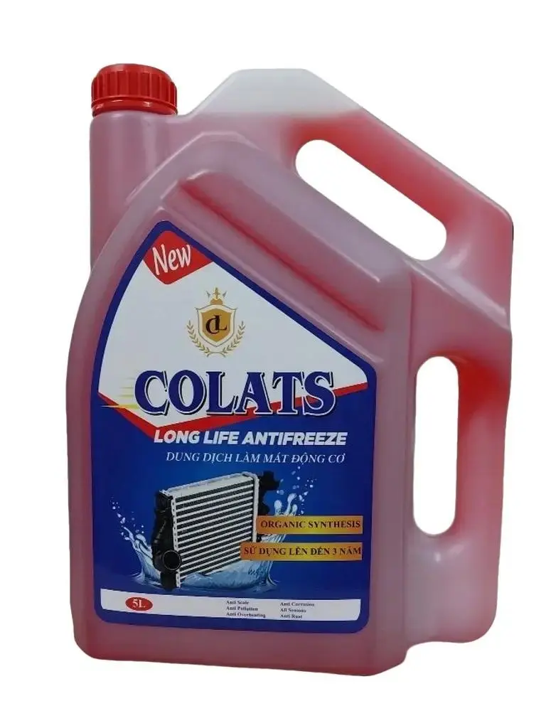 Nước làm mát động cơ ô tô màu đỏ Colats Raditor can 5 lít