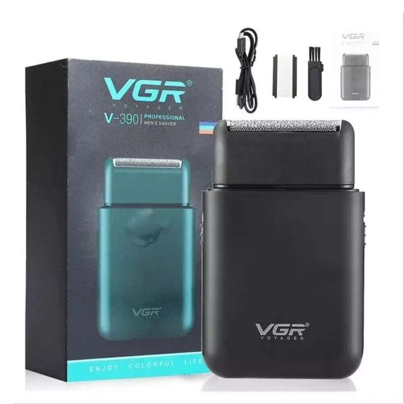VGR Shaver V-390 Beard Shaver Beard Cutting Portable Men's Shaver Machine Foil Cutting Blades USB Rechargeable