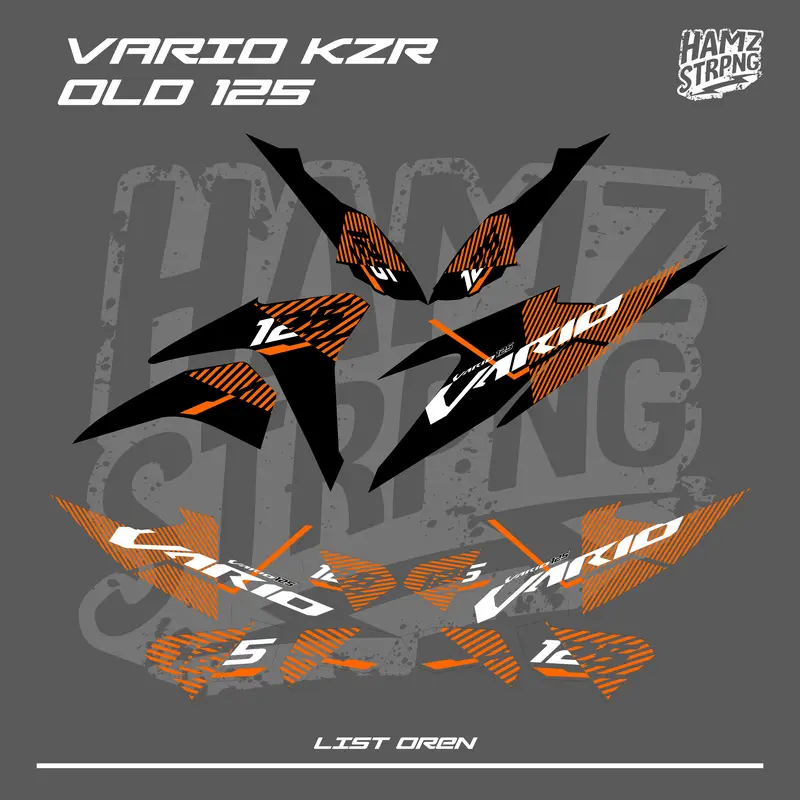 Striping Transparan Vario Old KZR 125 Konsep Malaysia Garis garis 1