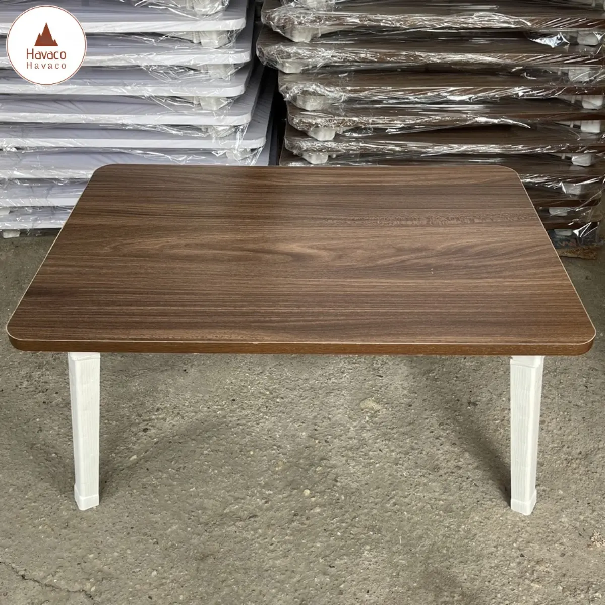 Bàn học decor trang trí gấp gọn ngồi bệt, bàn chân nhựa cứng 40x60cm mặt gỗ MDF phủ sơn bóng Mystore102
