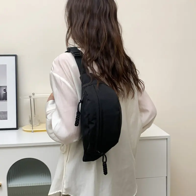 Túi Đeo Chéo Vải Bố, Quý Cô, Màu Trơn Túi Đeo Hông Đeo Chéo, Phong Cách Tendance, Dành Cho Nữ 6