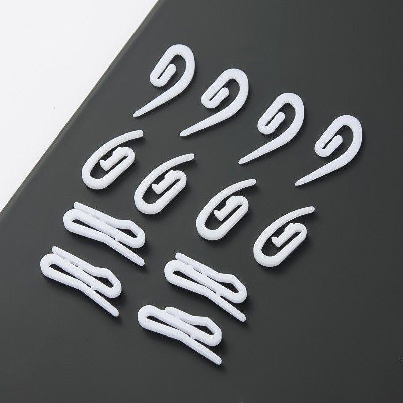 Product Introduction of 50 Pieces Curtain plastic bus hook Korean car hook hook white hook accessories hook accessories cloth hook track 1