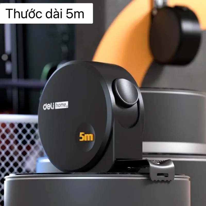 Thước Dây Deli 5m Bằng Thép Chống Mòn Độ Chính Xác Cao Chịu Lực Tốt 4