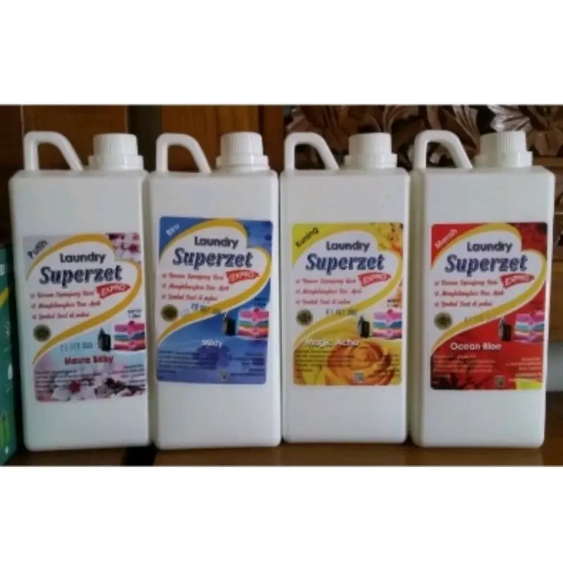 SUPERZET ~ parfum pewangi laundry wangi 1 liter kemasan drigen Biru 1