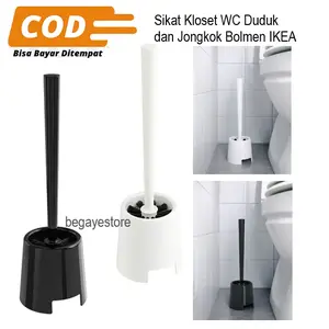 Sikat Toilet Gagang Panjang IK3A / Sikat Kloset WC Duduk Jongkok Plastik Putih